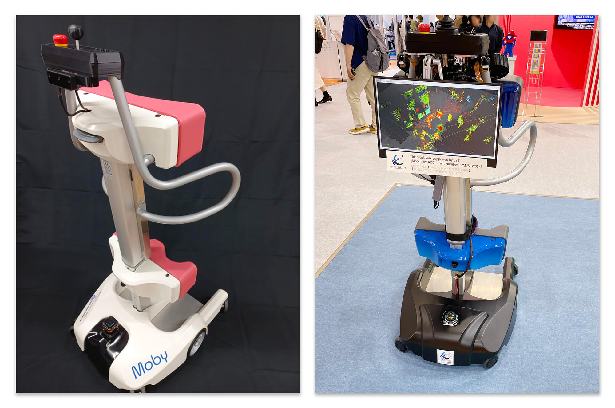 Moby初号機（左）と最新のMoby-3（右）